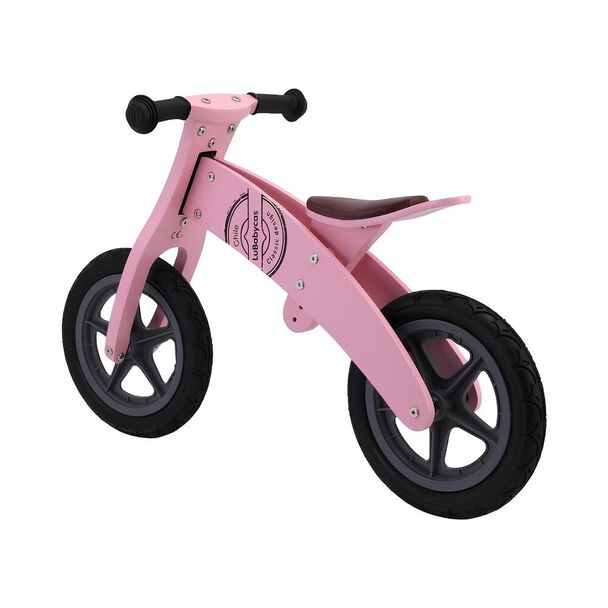 Bicicleta de Equilibrio Madera Wood LuBabycas Rosada