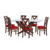 Juego de Comedor Latam Home Alicante 6 Sillas Rojo