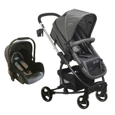 Imagen 1 del producto Coche Cuna Travel System Bebe Alfa con Accesorios Negro Bebesit