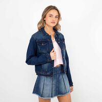 Chaqueta Denim Mujer Icono Indigo, Marengo