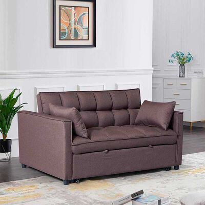 Futón Idetex Brela 2 Cuerpos Café