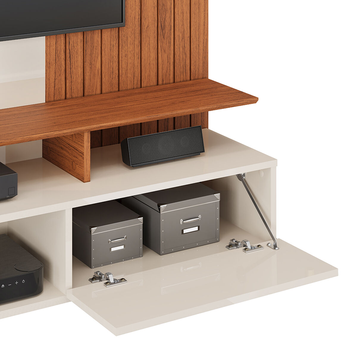 Panel TV Vekkahome Bento 60" Pulgadas Caf&eacute;