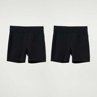 Pack 2 Calza Corta Escolar de Algodón Niña Talla 10 a 16 Crescendo Azul