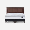 Cama Europea Rosen 2 Plazas Art 4 + Respaldo Rachel Chocolate
