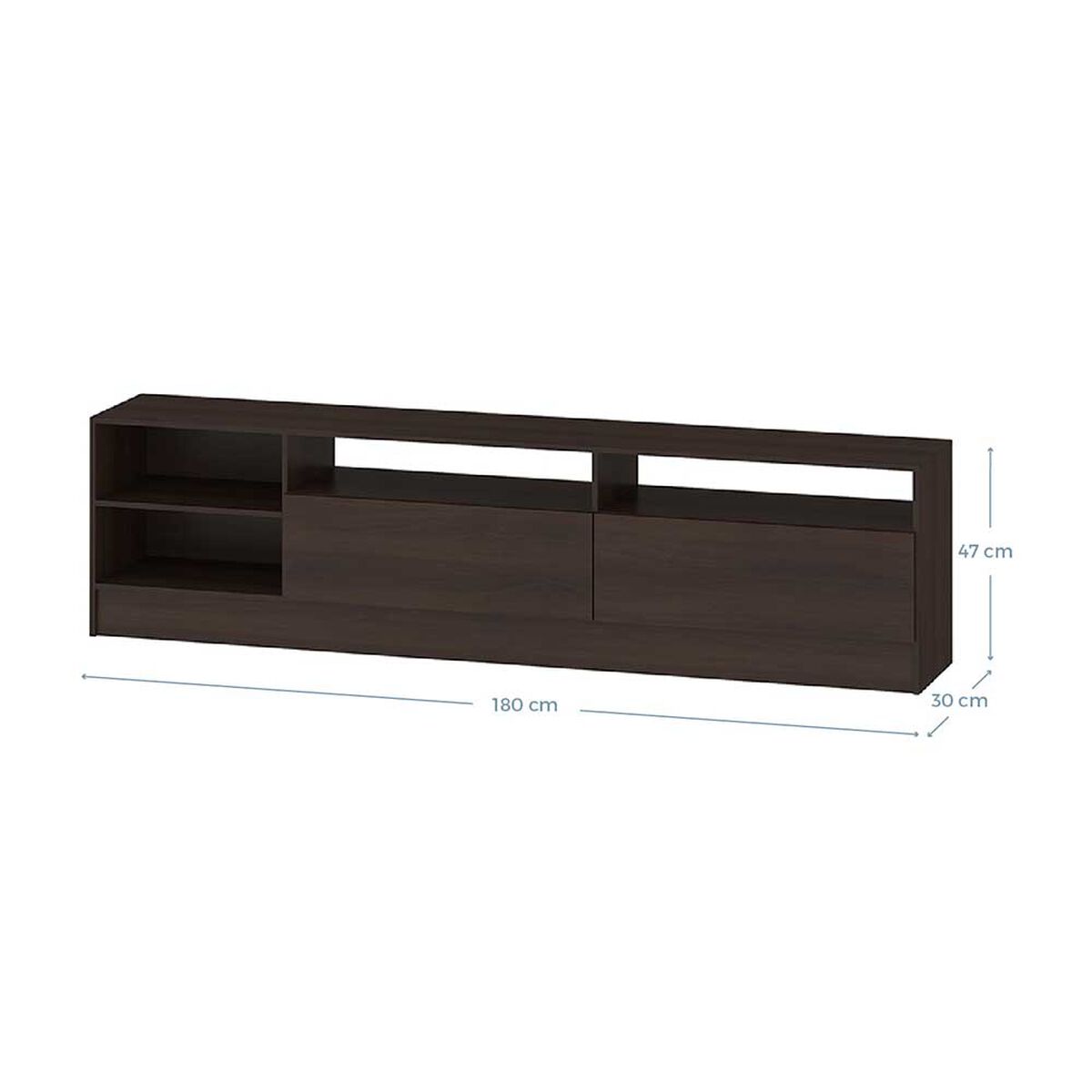 Rack TV Vekkahome Moyan 2 Puertas Café