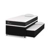 Cama Nido CIC 1,5 Plazas Arriba y 1 Plaza Abajo Ortopedic Black + Almohada 