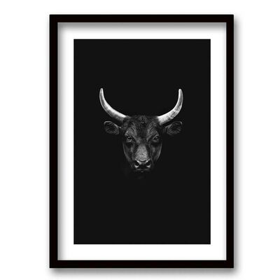 Cuadro Decorativo Retela Toro BN 70 x 50 cm
