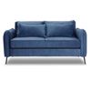 Juego de Living Innovamuebles Italia Felpa Sofá 3 Cuerpos + Sofá 2 Cuerpos Azul