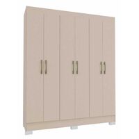 Clóset Vekkahome Roma 6 Puertas 1 Cajón Beige