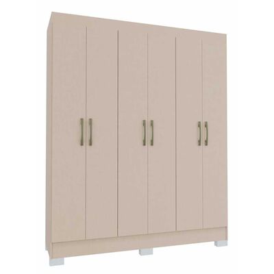 Imagen 1 del producto Clóset Vekkahome Roma 6 Puertas 1 Cajón Beige
