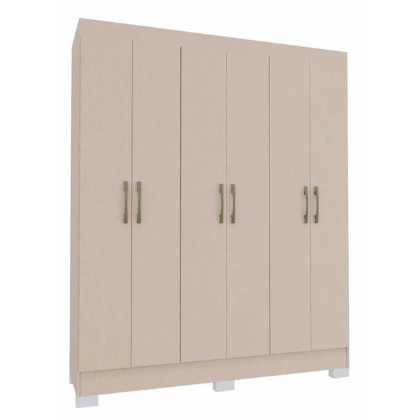Clóset Vekkahome Roma 6 Puertas 1 Cajón Beige