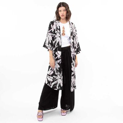 Kimono Estampado Mujer Fiourcci
