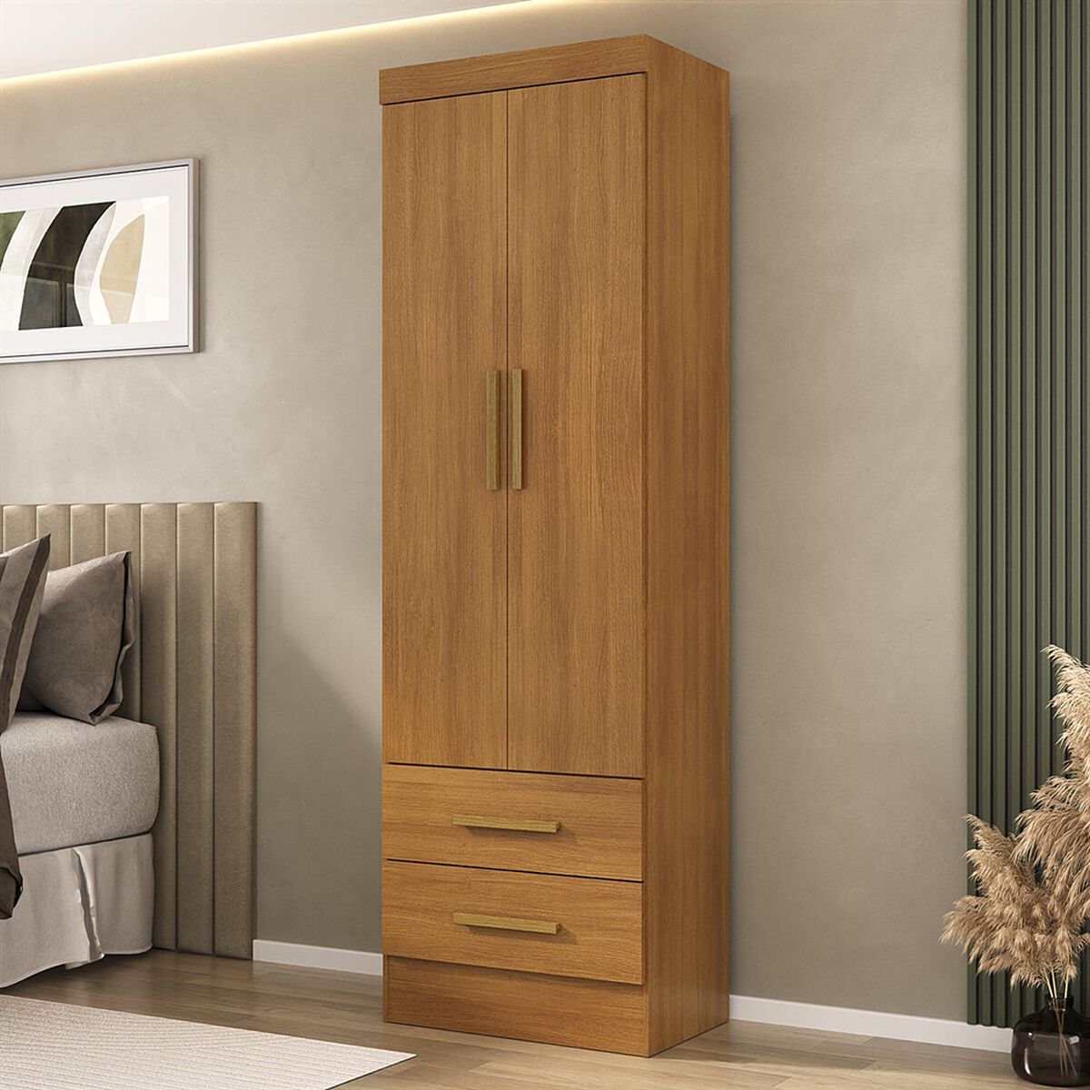 Closet Altavision Genius 2 Puertas 2 Cajones Caf&eacute; Claro