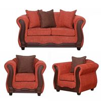 Juego de Living Black Factory Barcelona 4 Cuerpos Terracota