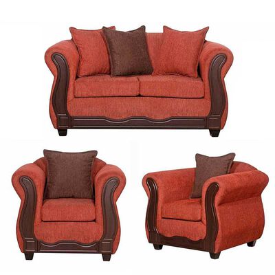 Juego de Living Black Factory Barcelona 4 Cuerpos Terracota