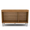 Mueble de Cocina Base Vekkahome Opie 2 Cajones 3 Puertas Gris