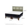 Cama Europea CIC Base Dividida 2 Plazas Premium + Respaldo Torino Olivo