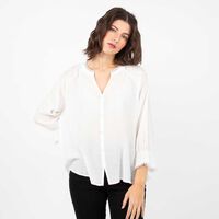 Blusa Lisa Manga 3/4 Mujer Alma Blanco