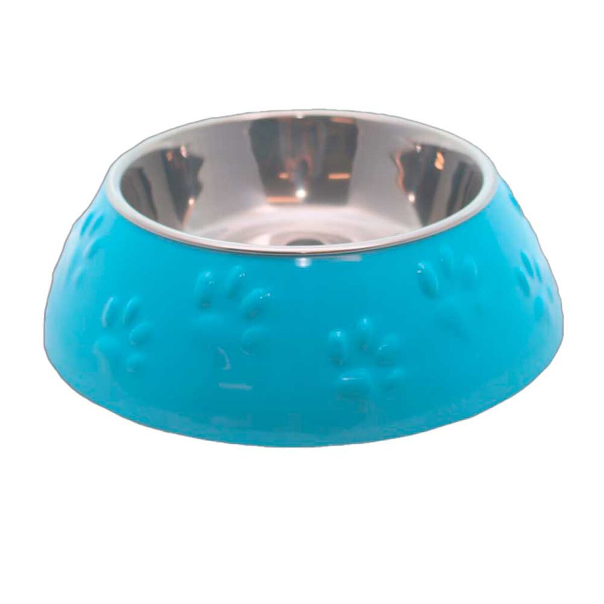 Plato Huellitas Celeste Para Perro L Mascan