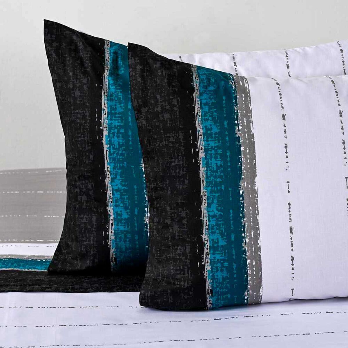 Juego de S&aacute;banas American Family 144 Hilos 2 Plazas Dober Negro