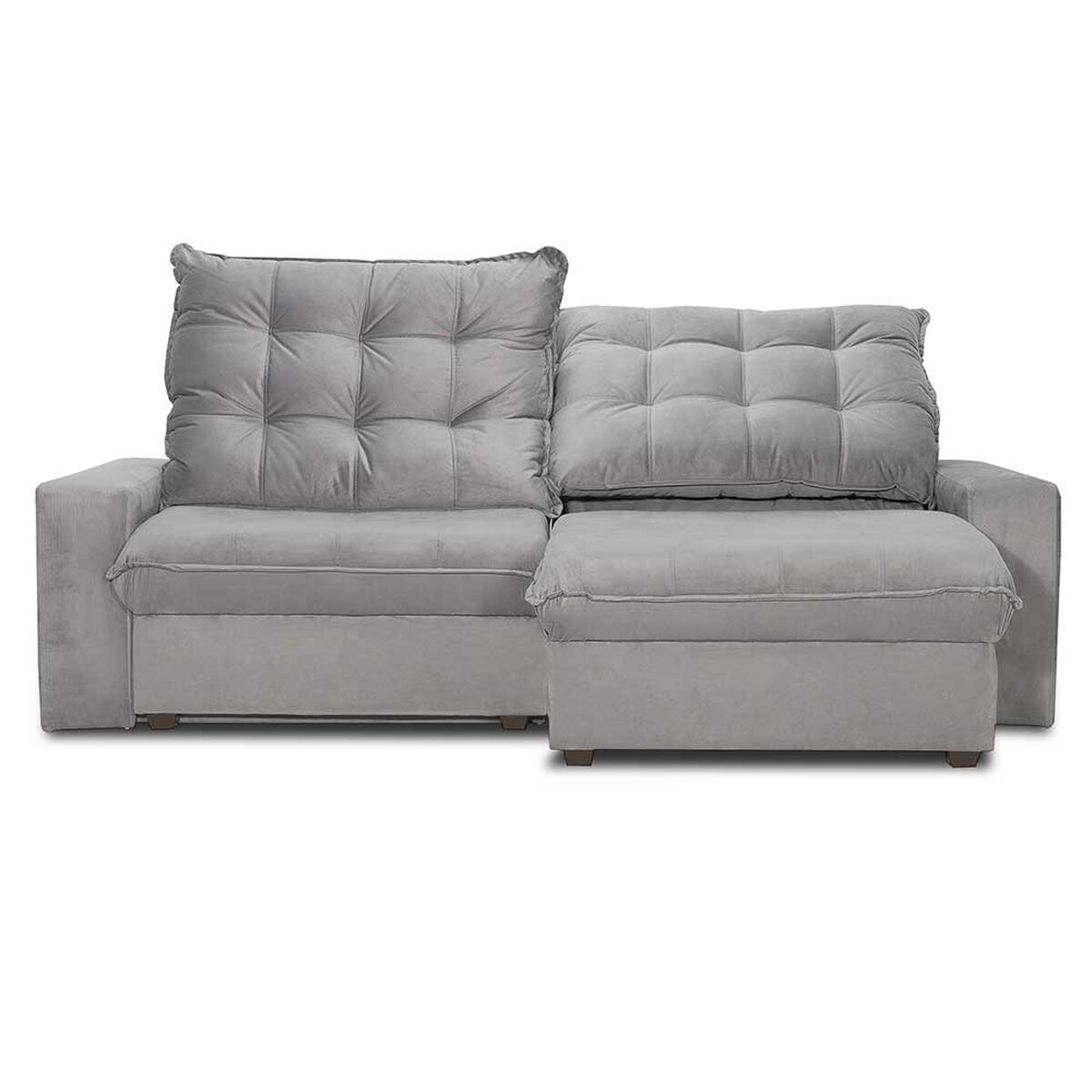 Sofá Reclinable Innovamuebles Magestic 2 Cuerpos Gris