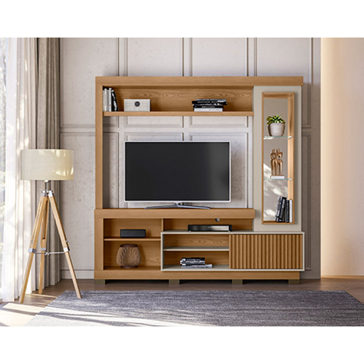 Home TV Di Poretti Design New Bahia Hasta 60" Caf&eacute; Claro