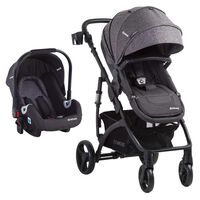 Coche Cuna Travel System Bebe Explorer LX Negro Bebesit