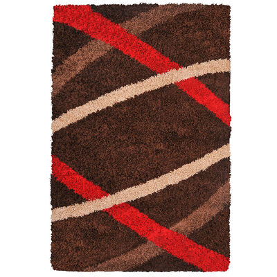 Alfombra Shaggy Mashini Grid 133x180 cm