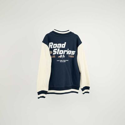 Imagen 2 del producto Polerón de Algodón Niño Chess Azul