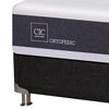 Box Spring CIC Base Dividida 2 Plazas New Ortopedic + Respaldo + 2 Veladores New Dublin
