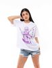 Polera Estampada Anime Oversized Manga Corta Mujer Icono