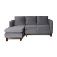 Sofá Seccional Barra Design Mila Izquierdo 3 Cuerpos Gris