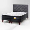 Cama Europea Drimkip Full Eurotop + Respaldo Rombos