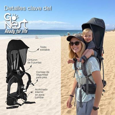 Imagen 2 del producto Porta Bebé GoNest Negro Bebesit