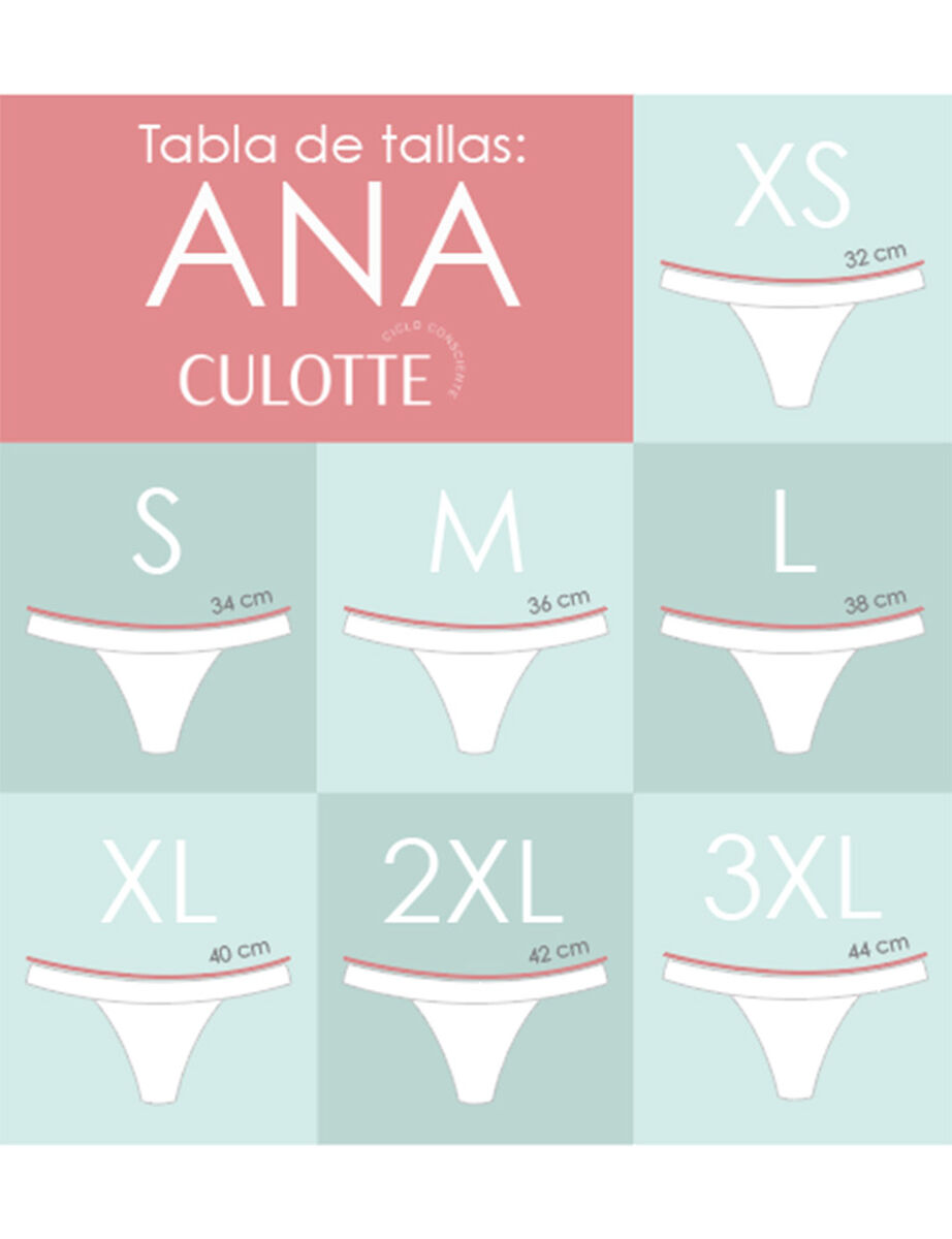 Calzón Menstrual Colaless Mujer Culotte Ana