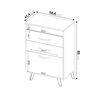Cómoda Silcosil Vertical Blanco Madera 2 Cajones