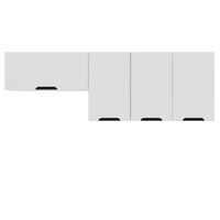 Mueble Aereo de Cocina Delta Vekkahome 4 Puertas Blanca