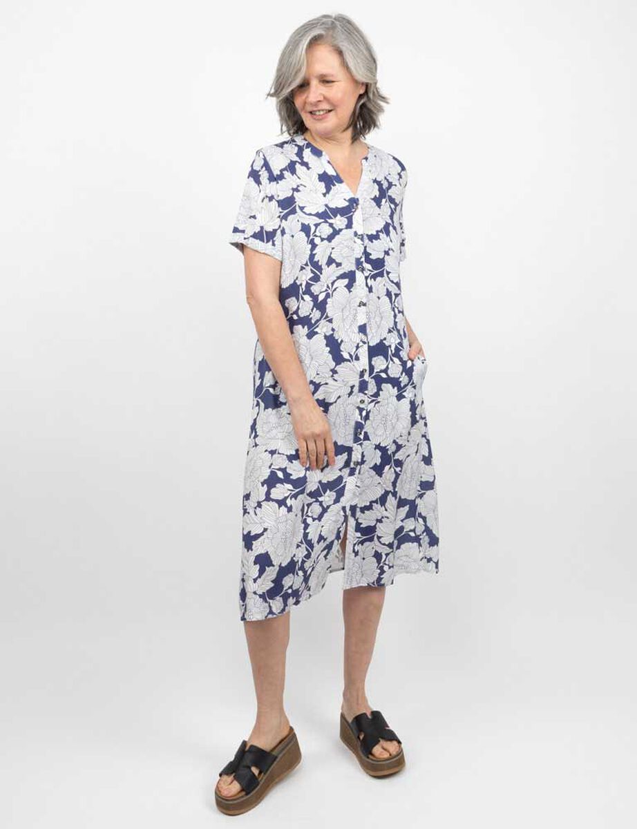 Vestido Midi Manga Corta Mujer Portman Club
