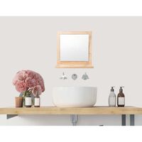 Espejo Cuadrado con Repisa TuHome Make-Up 35 x 35 cm