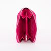 Billetera Metalica Fucsia Eco Cuero Mujer Zibel