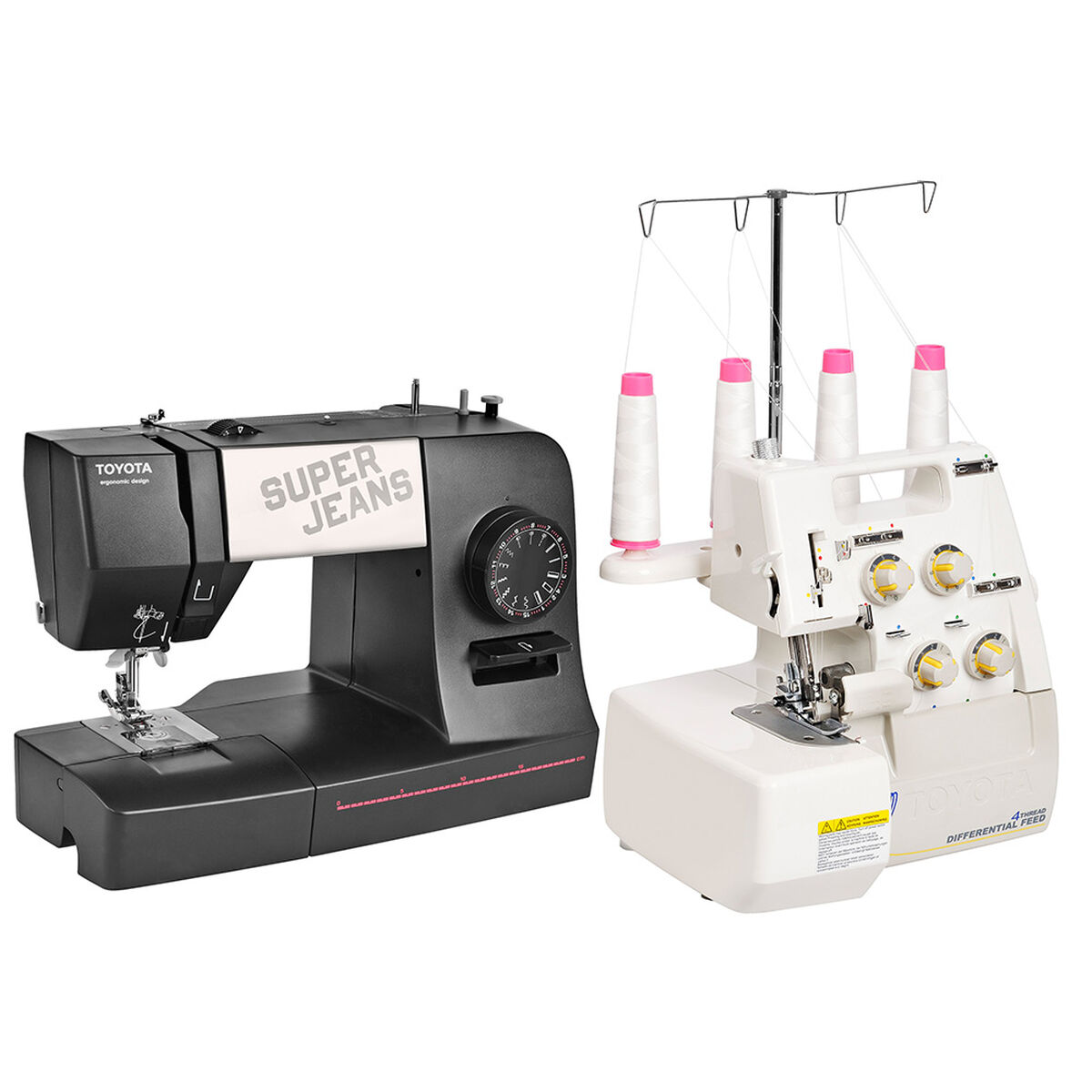Combo Máquina de Coser Toyota Overlock SL 3335 + Toyota Super Jeans J 15