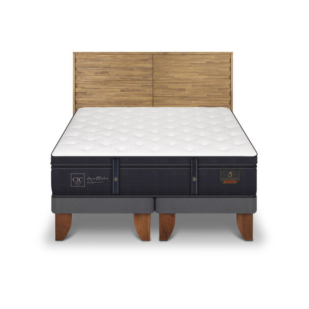 Cama Europea CIC 2 Plazas Grand Premium + 1 Respaldo Rodano