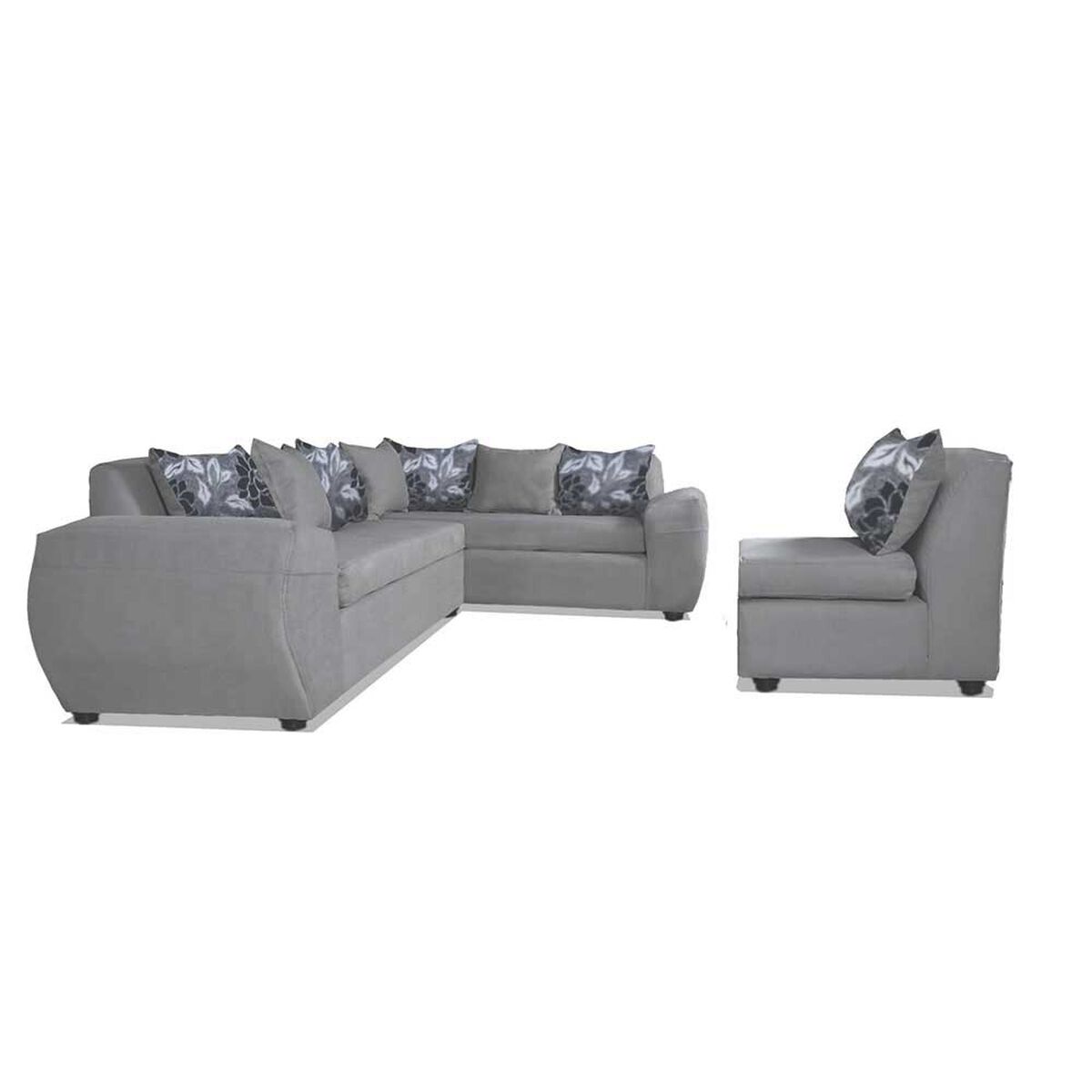 Sofá Seccional Modular Elegant Detail Houston 7 Cuerpos Gris