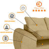Seccional Derecho Elegant Houston Cheise Tela 5 Cuerpos Beige