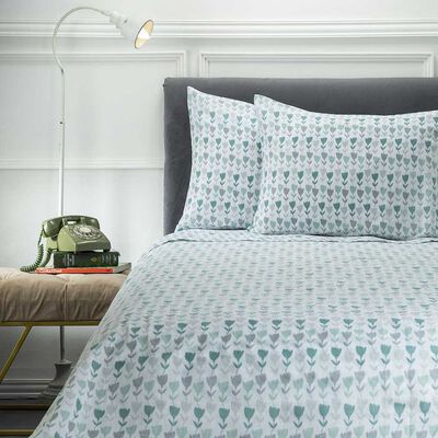 Imagen 1 del producto Juego de Sábanas Estampadas Casa Linda 132 Hilos 1,5 Plazas Tulipan