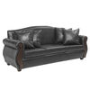 Juego de Living Innovamuebles New Bugambilia Sofá 3 Cuerpos + Dos Sillones 1 Cuerpo Negro