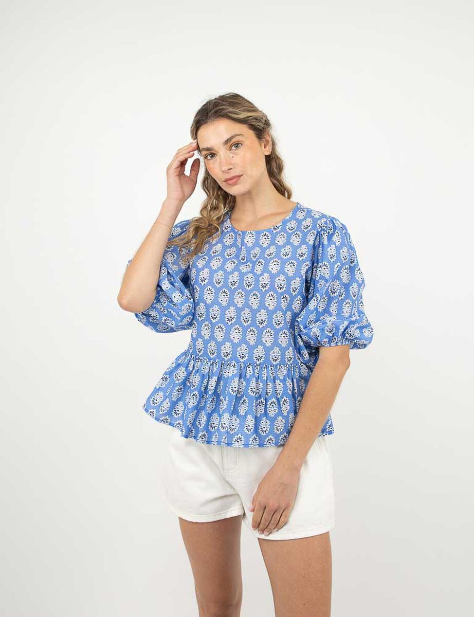Blusa Estampada Manga Corta Mujer Alma