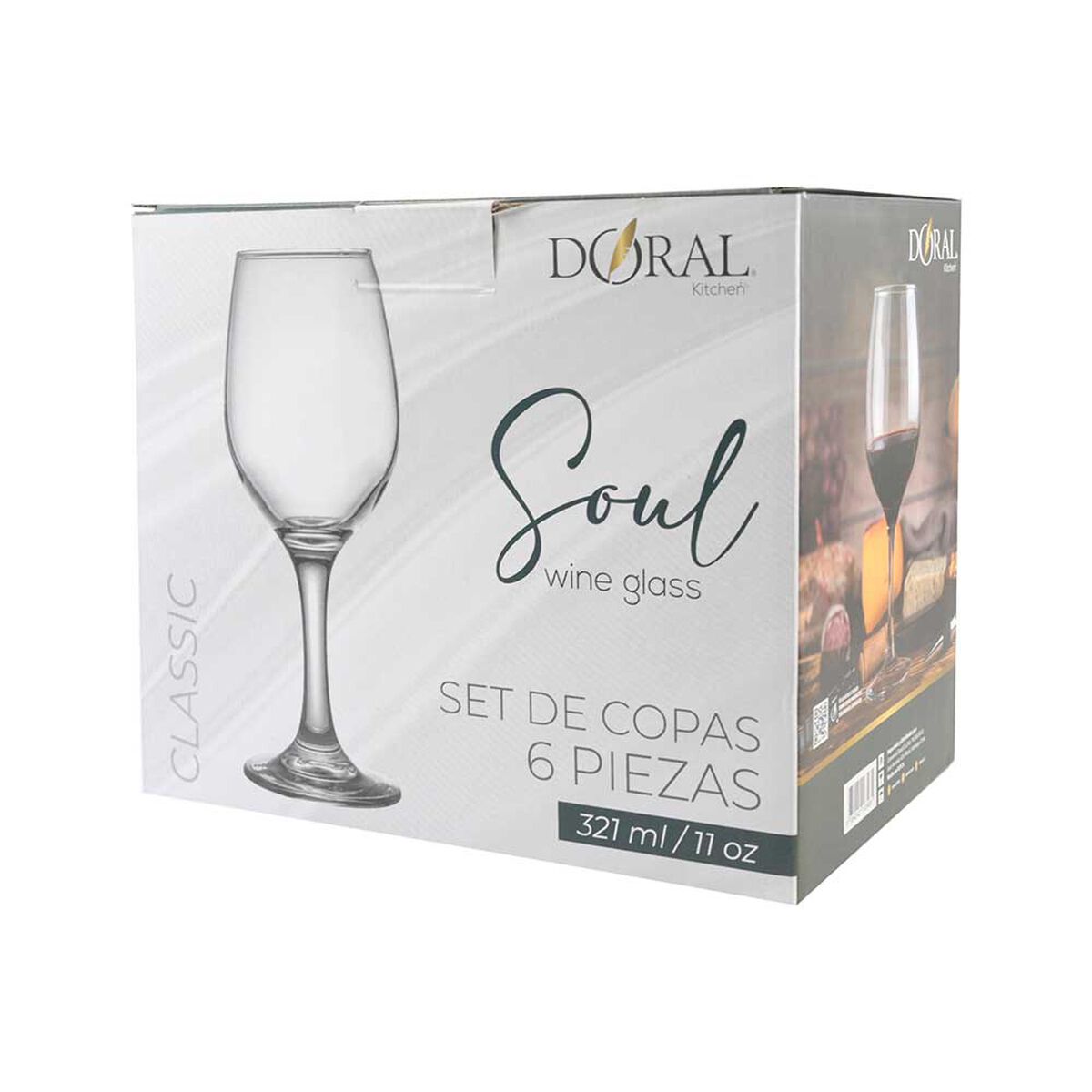 Set Copas Doral 6 Piezas Soul 321 ml