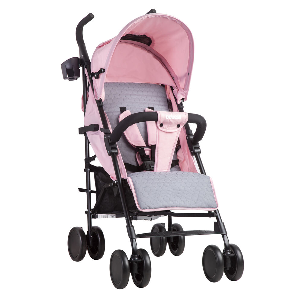 Coche Paragua Bebe Khronos Plegable Compacto Rosado Bebesit