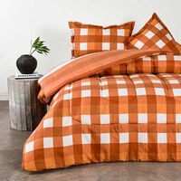 Plumón Elements & Co 2 Plazas Vichy Naranjo